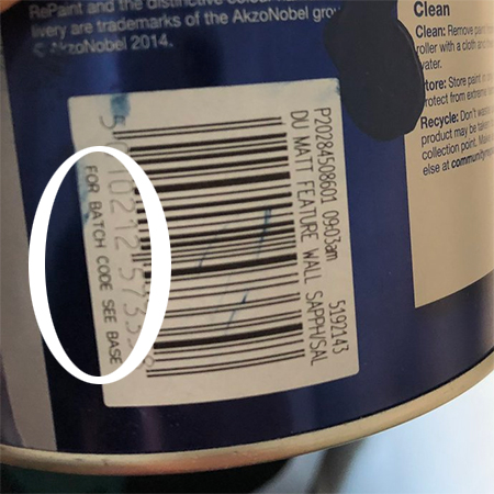 buy paint with same batch number