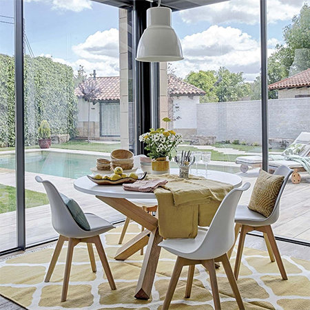neutral colour palette for dining room