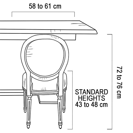 height for dining chairs
