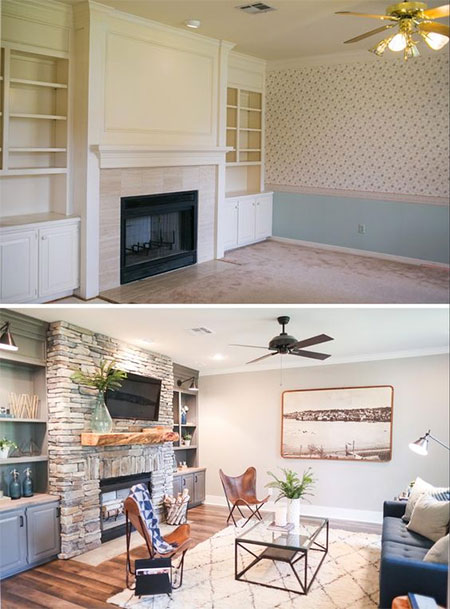 before and after home renovation