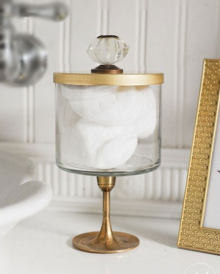 use wine glass stem with glass food jar