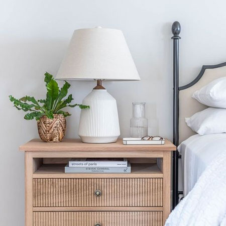 how to style bedside table or night stand