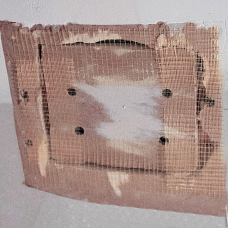 how to repair hole in ceiling board