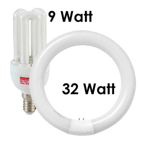 replace light fittings with brighter