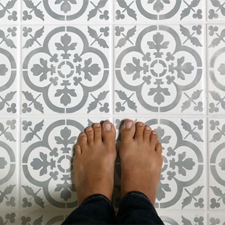 How To Chalk Paint Tiled Floors