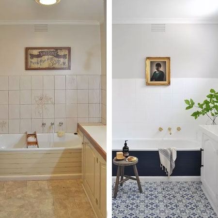 before and after bathroom makeover