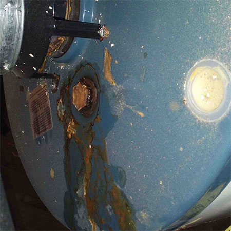 water leak from geyser