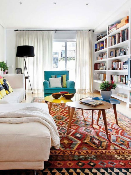 colourful rug for living room