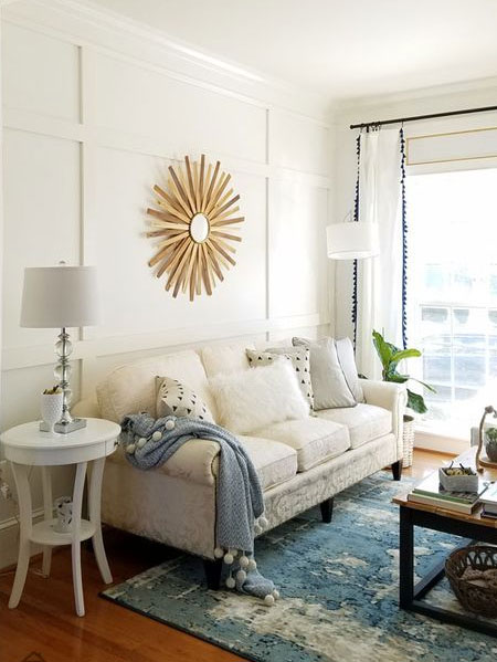 batten board wall living room