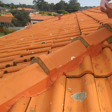 how to apply mortar to ridge caps