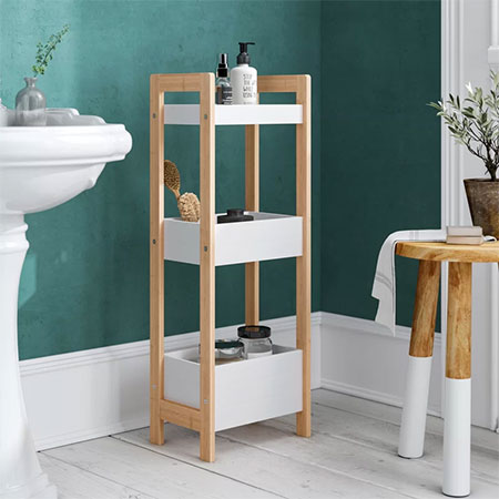 make a storage unit for bathroom