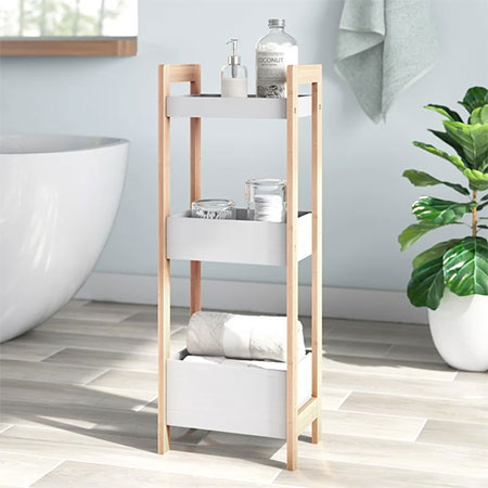 Make Handy Storage Shelves For A Bathroom