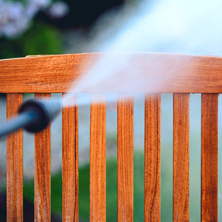 how to care for wood patio furniture