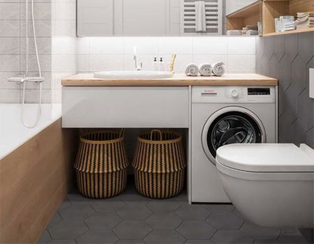 find space for washing machine