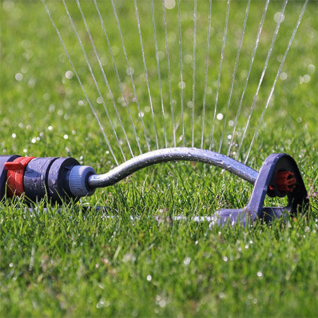 garden sprinklers waste water