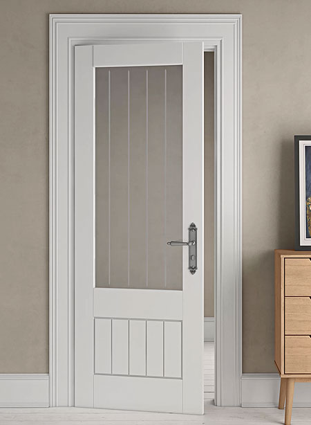 FIT GLASS PANES TO INTERIOR DOOR