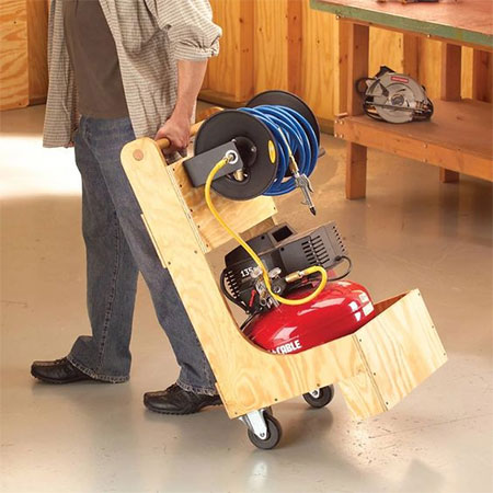 storage cart for air and compressor tools