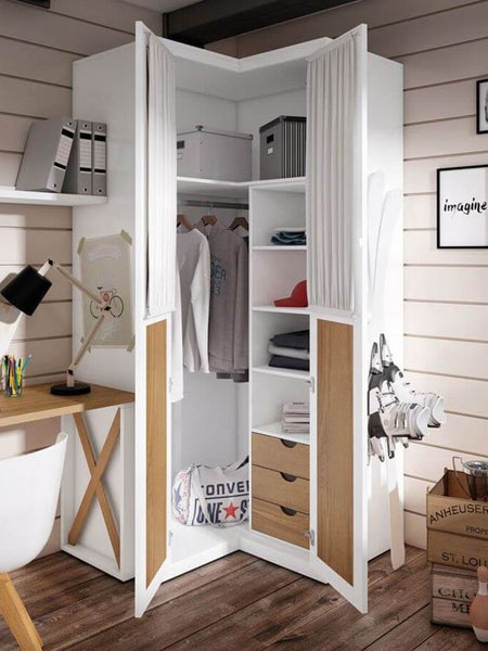 corner build in closet cupboard 