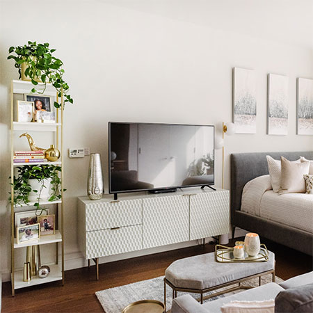 stylish decor for studio apartment