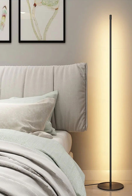 floor-standing bedside lamp