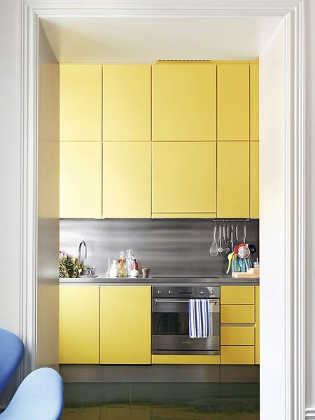 modern yellow kitchen