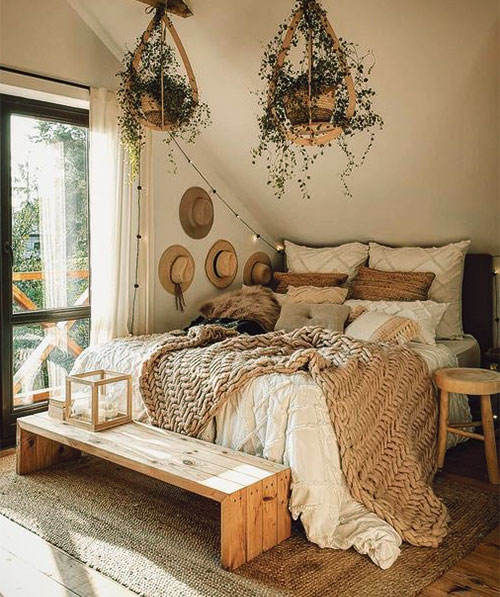 boho style for cosy bedroom