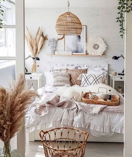 colours for boho bedroom