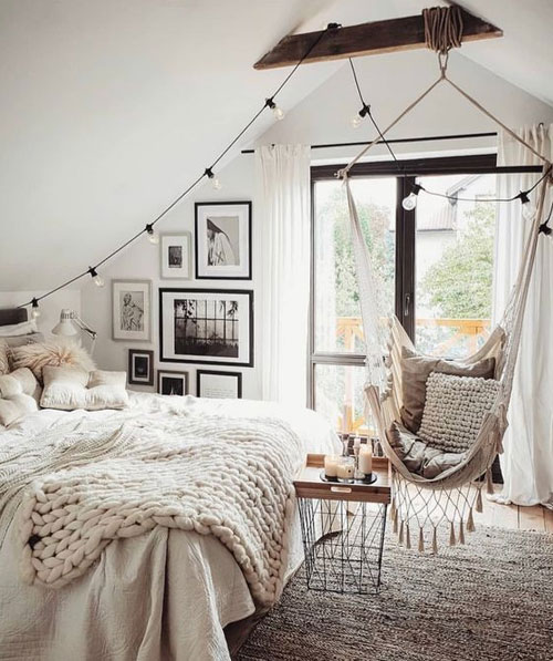 layered textiles for hygge bedroom