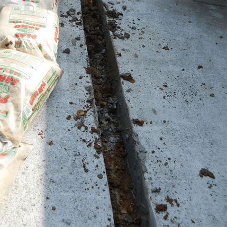 gutter french drain for water logged garden