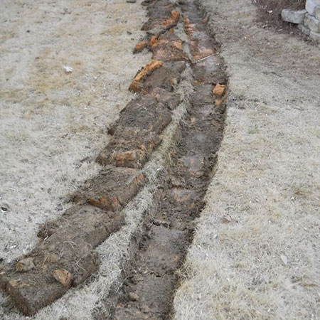 french drain to direct water away from property