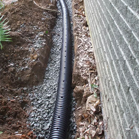 french drain to direct water away from property