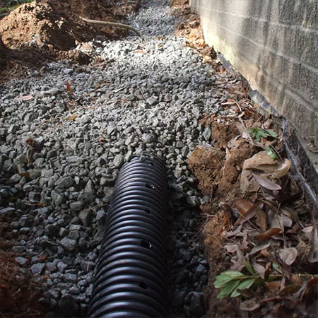 french drain to direct water away from property