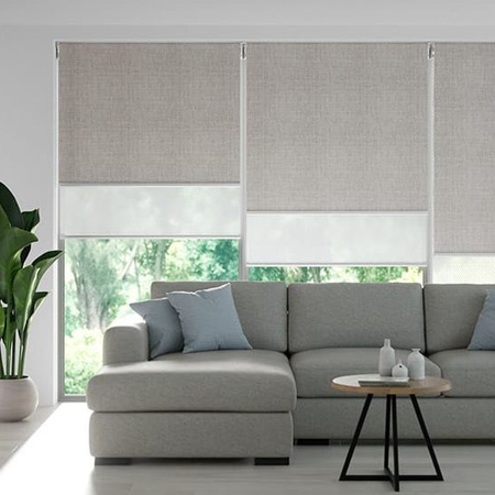 modern blinds living room