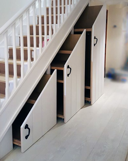 storage ideas or under stairs