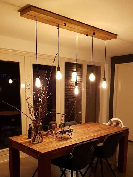 Use Reclaimed Wood for Lighting Fixtures for a Home