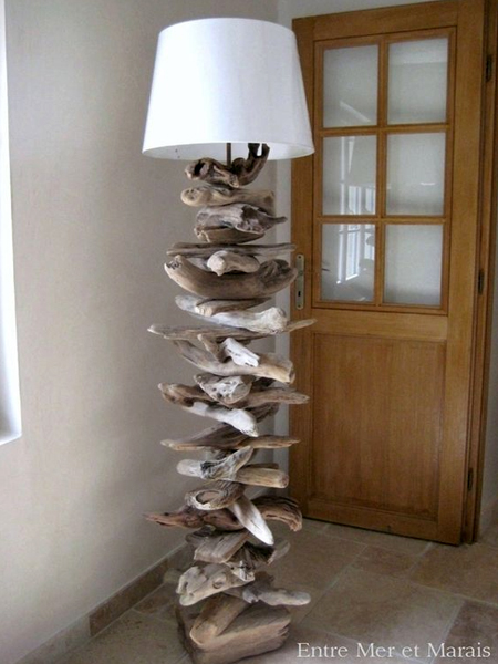 driftwood standing lamp