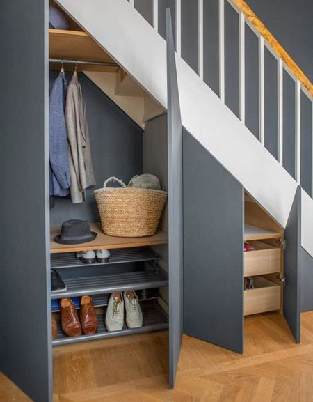 closet under stairs