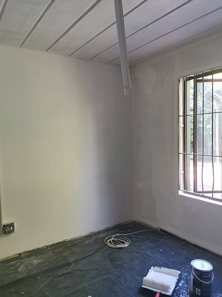walls after applying primer