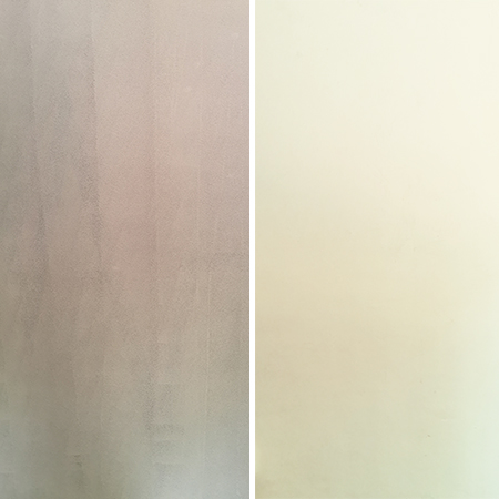 before during and after undercoat and first top coat