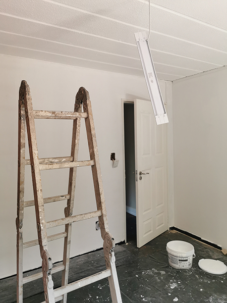 paint coloured walls white