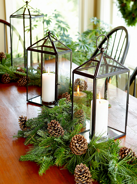 pine cones to decorate the home