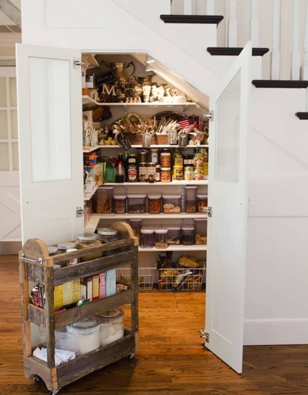 pantry under staircase