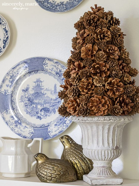 pine cone christmas tree decor