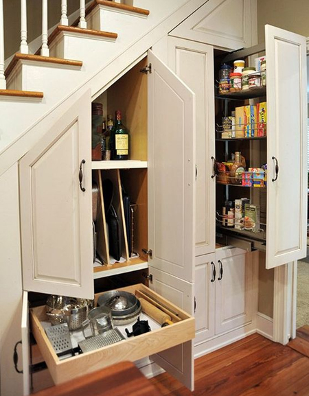 pantry under staircase