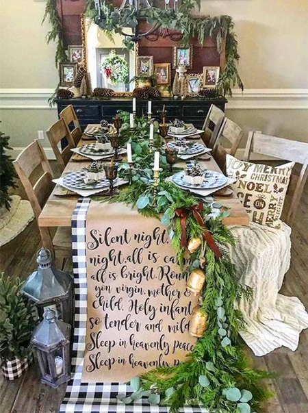 brown paper holiday tablecloth