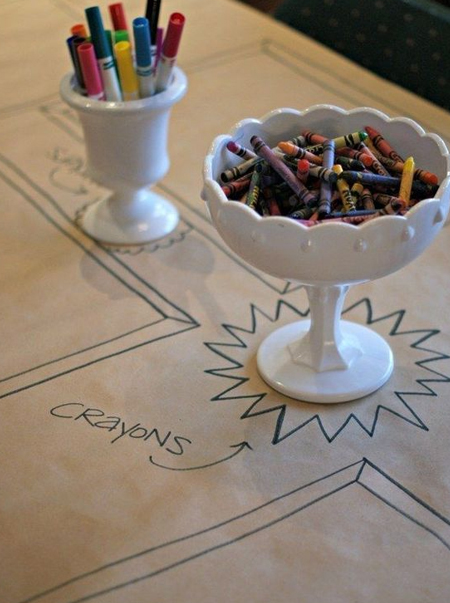 brown paper for kids table