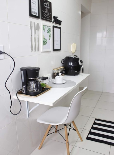 drop down countertop in kitchen