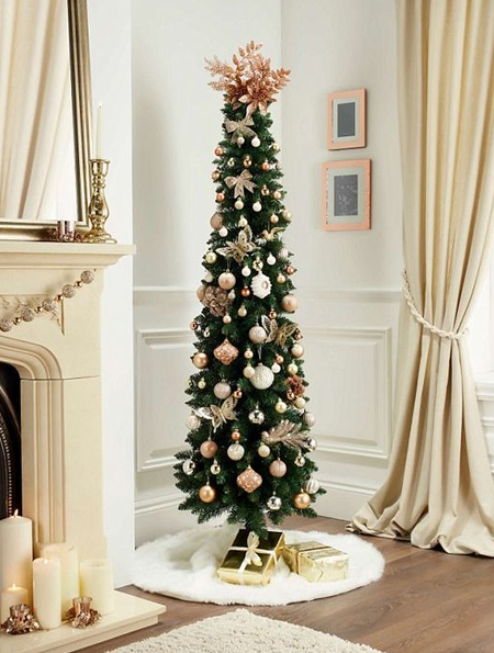tall, skinny christmas tree