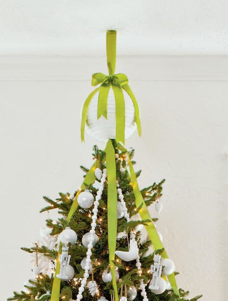 fasten christmas tree to ceiling