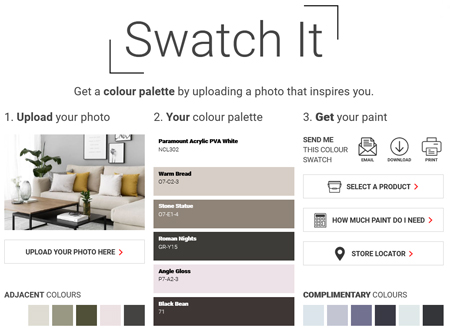 online plascon colour swatch it